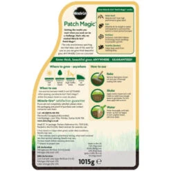 Miracle-Gro Patch Magic Grass Seed, Feed & Coir 1.1kg -Garden Series Store 245940 miracle gro patch magic grass seed feed and coir 4