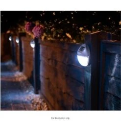 Solar Powered Fence Lights 10pk Silver - Cool White 5 Solar Powered Fence Lights 10pk Silver - Cool White -Garden Series Store 286942 solar fence lights