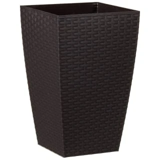 Brown Rattan Effect Decorative Planter 45cm 1 Brown Rattan Effect Decorative Planter 45cm
