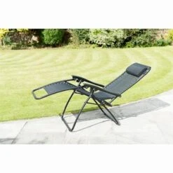 Vancouver Zero Gravity Relaxers - Black 2pk -Garden Series Store 331324 2 zero gravity relaxers black 4