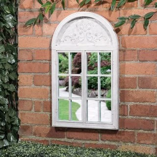 B&M Shutter Door Arched Garden Mirror 1 B&M Shutter Door Arched Garden Mirror
