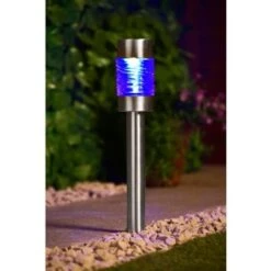 B&M Sicily XL Solar Post Lights 3pk -Garden Series Store 341969 sicily 3pk xl post lights blue1