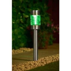 B&M Sicily XL Solar Post Lights 3pk -Garden Series Store 341969 sicily 3pk xl post lights green1