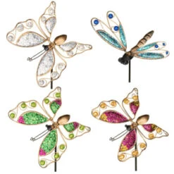 B&M Glitter Stake - Green Butterfly 6 B&M Glitter Stake - Green Butterfly -Garden Series Store 353659 glitter stakes main 2