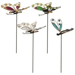 B&M Glitter Stake - Green Butterfly 7 B&M Glitter Stake - Green Butterfly -Garden Series Store 353659 glitter stakes main