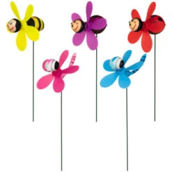 B&M Insect Wind Spinning Stake - Ladybird -Garden Series Store 353661 wind spinning stake main 2
