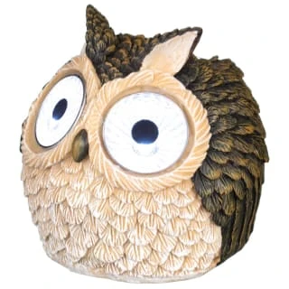 B&M Solar Owl With Light Up Eyes 10cm - Brown 1 B&M Solar Owl With Light Up Eyes 10cm - Brown