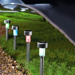 Eveready Solar Powered Post Lights 8pk - Colour Changing 1 Eveready Solar Powered Post Lights 8pk - Colour Changing