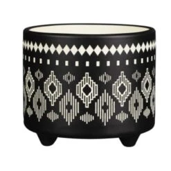 B&M Urban Eden Embossed Footed Planters 3pk - Black 7 B&M Urban Eden Embossed Footed Planters 3pk - Black -Garden Series Store 366531 3pk urban eden plant pot on tripod stand black 3