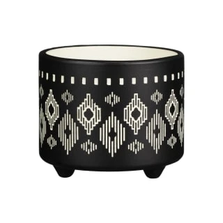 B&M Urban Eden Embossed Footed Planters 3pk - Black 4 B&M Urban Eden Embossed Footed Planters 3pk - Black - Image 4