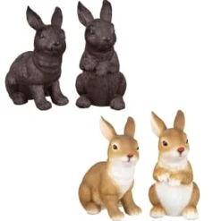 B&M Garden Rabbit Ornaments 2pk - Cast Iron Effect 7 B&M Garden Rabbit Ornaments 2pk - Cast Iron Effect -Garden Series Store 366608 2pk rabbit garden ornaments main