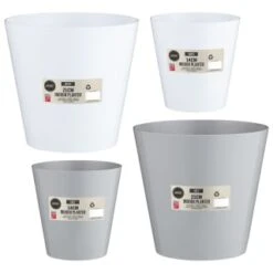 Indoor Planter 14cm - Grey -Garden Series Store 369890 369891 369892 369893 21cm indoor planter grey 3