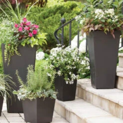 B&M Sonata Planter 71cm - Pewter 7 B&M Sonata Planter 71cm - Pewter -Garden Series Store 377687 377689 377691 377694 377698 377702 sonata planter slate pewter 33cm 50cm 70cm 3 1