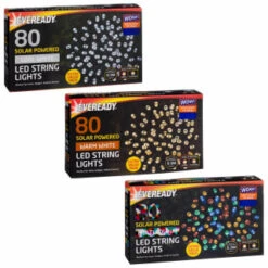 Eveready Solar Powered LED String Lights 80pk - Warm White -Garden Series Store 379212 379213 379215 80pk eveready led string lights main 2