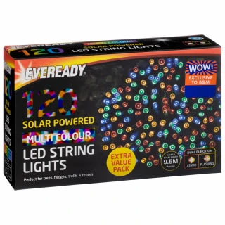 Eveready Solar Powered LED String Lights 120pk - Multicolour 2 Eveready Solar Powered LED String Lights 120pk - Multicolour - Image 2