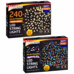 Eveready Solar Powered LED String Lights 240pk - Warm White -Garden Series Store 379220 379223 240pk eveready led string lights main
