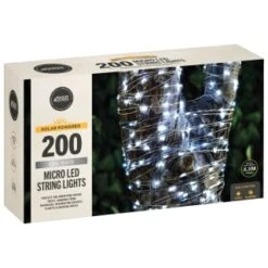 Solar Powered Micro LED Lights 200pk - Cool White -Garden Series Store 379228 200 solar powered micro led string lights cool white 3