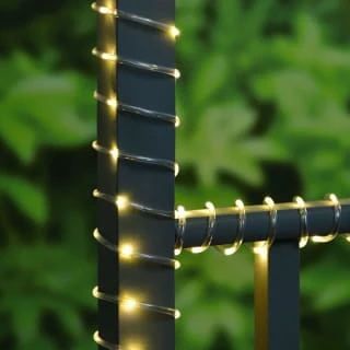 Solar Powered 10m Micro LED Rope Light - Warm White 2 Solar Powered 10m Micro LED Rope Light - Warm White - Image 2