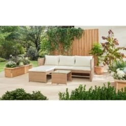 Garden Series Store -Garden Series Store 379293 379442 valencia reversible rattan effect corner sofa set