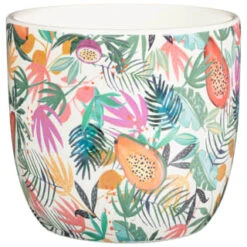 B&M Superbloom Sun Ceramic Plant Pots 3pk - Floral -Garden Series Store 379332 3pk superbloom ceramic plant pots floral 2