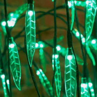 Solar Powered Weeping Willow Tree - Green LED 240 5ft 2 Solar Powered Weeping Willow Tree - Green LED 240 5ft - Image 2