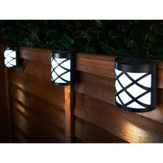 Solar Powered Kensington Wall Lights - Black 4pk 2 Solar Powered Kensington Wall Lights - Black 4pk - Image 2