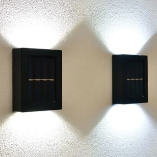 Solar Powered Up/Down Wall Light - White LED 4pk 2 Solar Powered Up/Down Wall Light - White LED 4pk - Image 2