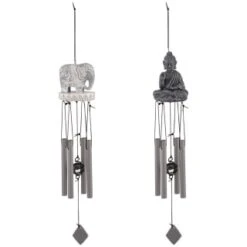 B&M Tranquil Garden Windchime - Buddha -Garden Series Store 379541 tranquil garden windchime group