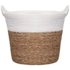 B&M Natural Planter Basket With Handles