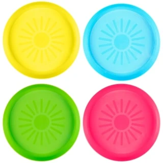 B&M Little Safari Kids Colour Plates 4pk 1 B&M Little Safari Kids Colour Plates 4pk