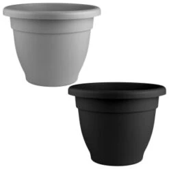 Extra Large Bell Pot Planter 55cm - Grey -Garden Series Store 383574 383584 55cm xl bell pot planter group