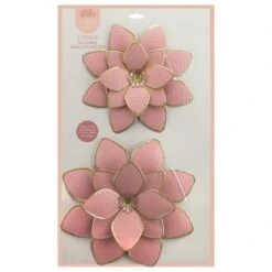 B&M Flower Wall Plaques 2pk - Pink -Garden Series Store 392757 2pk metal wall flowers pink