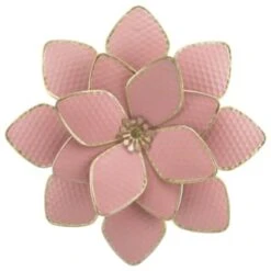 B&M Flower Wall Plaques 2pk - Pink -Garden Series Store 392757 2pk metal wall flowers pink 3