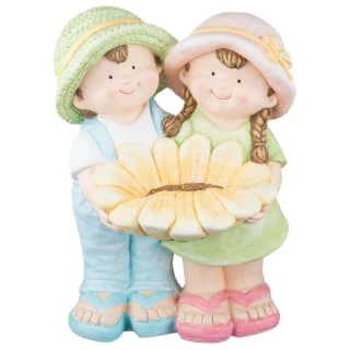 B&M Boy & Girl Garden Ornament 1 B&M Boy & Girl Garden Ornament