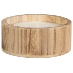 Natural Wood Bowl Candle