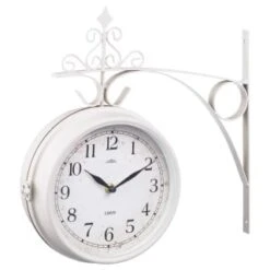 Garden Series Store -Garden Series Store 392937 outdoor dual sided station clock white