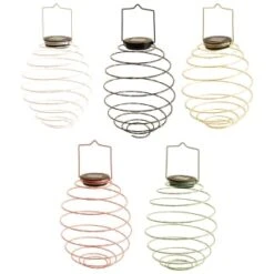 B&M Solar Powered Spiral Lantern - Black -Garden Series Store 393012 solar powered spiral lantern group