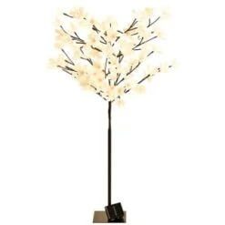 Solar Powered Magnolia Blossom Tree 4ft -Garden Series Store 393029 4ft solar powered magnolia blossom tree 2