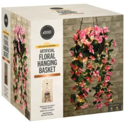 Solar Powered Artificial Floral Hanging Basket 9 Solar Powered Artificial Floral Hanging Basket -Garden Series Store 393030 solar powered artificial floral hanging basket 5