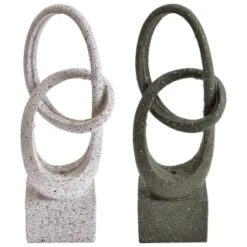 B&M Solar Sculpture With Micro LED - Light Grey -Garden Series Store 393079 solar sculpture with micro leds group