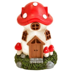 B&M Assorted Mushroom House Ornament With Glowing Solar Light 10 B&M Assorted Mushroom House Ornament With Glowing Solar Light -Garden Series Store 393429 mushroom house ornament with glowing solar light 3