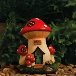 B&M Assorted Mushroom House Ornament With Glowing Solar Light 11 B&M Assorted Mushroom House Ornament With Glowing Solar Light -Garden Series Store 393429 mushroom house ornament with glowing solar light 4
