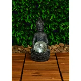 B&M Assorted Sitting Solar Buddha Garden Ornament 5 B&M Assorted Sitting Solar Buddha Garden Ornament - Image 5