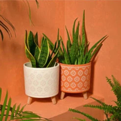 B&M Planter On Tripod Stand - Cream -Garden Series Store 393647 superbloom planter on tripod stand terracotta1