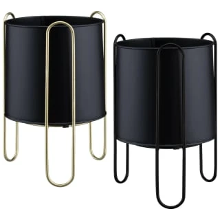 B&M New York Planter In Stand - Black 2 B&M New York Planter In Stand - Black - Image 2