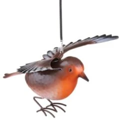B&M Springy Hanging Bird - Brown -Garden Series Store 393690 springy bird hanging brown 3