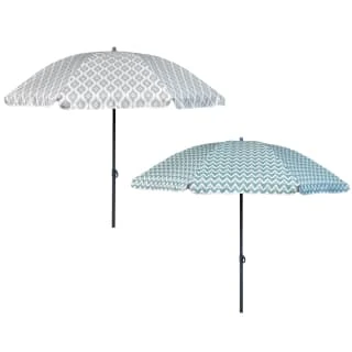 B&M Ocean Air Printed Parasol 1.8m - Geo 3 B&M Ocean Air Printed Parasol 1.8m - Geo - Image 3