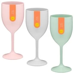 B&M Simply Summer Wine Glass - Grey -Garden Series Store 394256 colour wine glass group