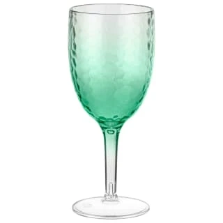 B&M Bloom Fade Wine Glass - Green 1 B&M Bloom Fade Wine Glass - Green