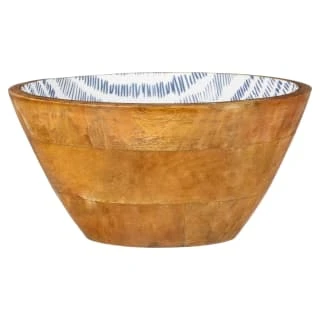 B&M Ocean Air Wooden Bowl - Stripes 1 B&M Ocean Air Wooden Bowl - Stripes